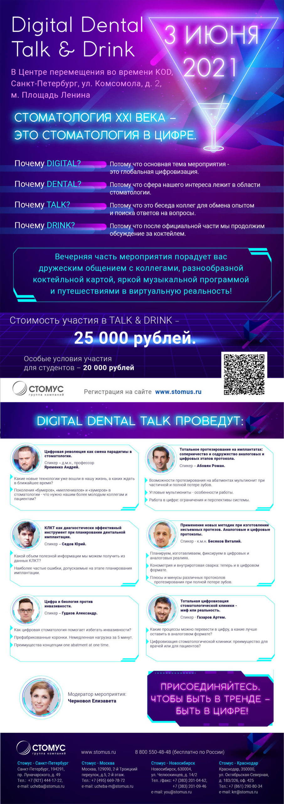 Digital Dental Talk & Drink. Живой диалог о цифровых трендах в  стоматологии. | А.Яременко, Е.Черновол, В.Бесяков, А. Гудков, Ю.Седов,  А.Газаров. | Санкт-Петербург — Группа компаний СТОМУС